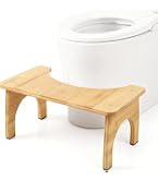Marche Pied Pliable Tabouret De Toilette Ergonomique En Bambou LUOJINYI – Pliable, Portable – Soulage Constipation & Hémorroïdes