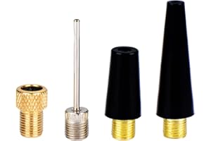 QUESUC Adaptador de bomba de bicicleta de 4 Piezas Kit de válvula de Agujas Juego de Adaptador de Boquilla de Aguja