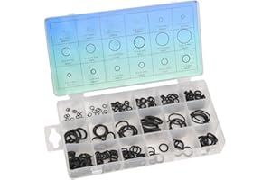 SIMUER 225Pcs Rubber O Ring Sealing Gasket Washer Seal Metric Nitrile O-Ring Assortment Set with Case for Plumbing Washer Seal,Automotive,Auto Quick Repair 18 Sizes