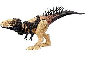 Mattel Jurassic World Gigantyczni Tropiciele Bistahieversor Duża figurka dinozaura z funkcją ataku i sprzętem tropiącym, dodatkowa zabawa wirtualna HLP27
