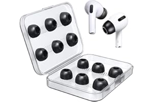 New Bee wymienne wkładki douszne z pianki z pamięcią kształtu do słuchawek AirPods Pro, 6 par wkładek dousznych z etui, rozmiar S, M, L