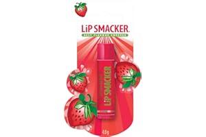 Lip Smacker Fraises Blister Unique, Baume à Lèvres pour Enfants Sans Danger et Sans Couleur pour une Finition Naturelle, Saveur Fraise