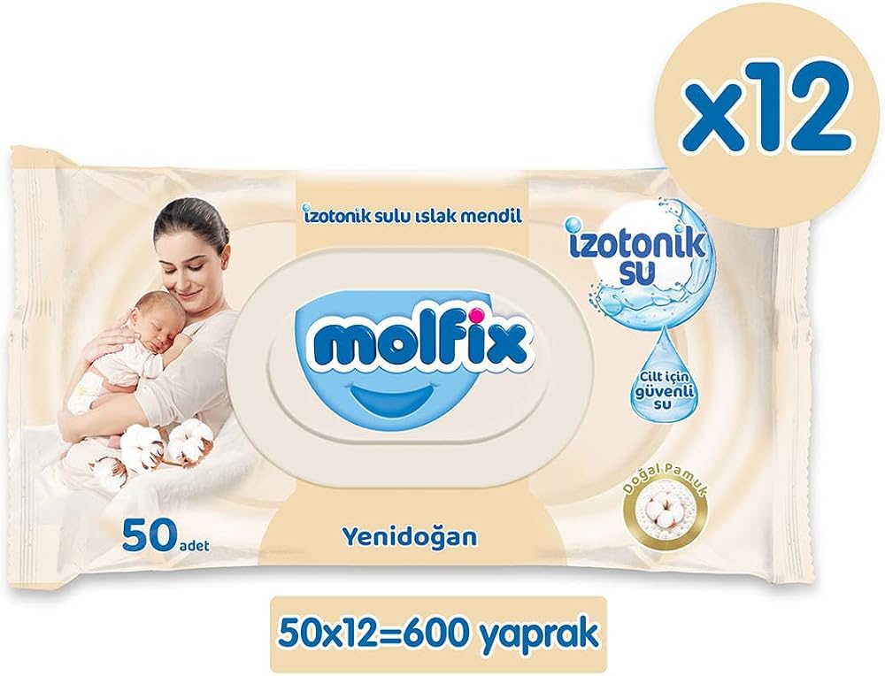 Molfix Izotonik Sulu Islak Mendil Yenidoğan 600 Adet