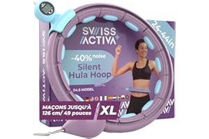 Swiss Activa+ Cerceau Hula Hoop Fitness Minceur per Adulte- Houla Hop Fitness Perte de Poids - Cerceau Amincissant - Oulaoup Fitness - Cerceau Fitness - Easy Slim Cerceau Pilates