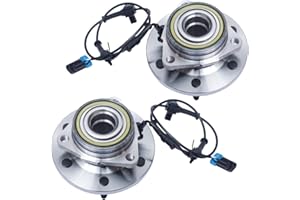 Front Wheel Hub and Bearing Assembly Compatible With 2006 2007 2008 Hummer H3 AUQDD 515093 x2 (Pair) [6 Lug W/ABS]