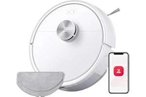 roborock Q7 M5 Robot Aspirador y Fregasuelos 2 en 1 de 10000 Pa, Robot Vacuum con Doble Sistema Antienredos, Navegación PreciSense LiDAR, Controlado por App y Comando por Voz (Blanco Set)
