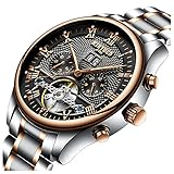 Herren Uhren Herren-Geschäfts-zufällige Uhr-automatische mechanische Armbanduhren für Männer-selbstaufziehendes Reserve-Schwungrad