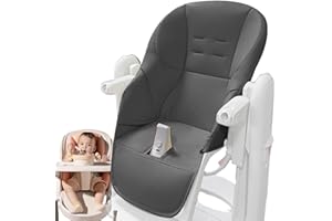 DEWDAT Housse De Coussin Pour Chaise Haute, Housse De Chaise De Salle À Manger À Coussin Respirant, Housse De Chaise De Salle À Manger En Cuir PU Pour Gracos, Aoneo, Kosmic Jané, Peg Perego 80x40cm