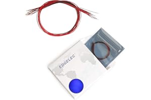 EDGELEC 20pcs Pre Wired 0603 UV (Ultraviolet) 390-395nm SMD LED Light Emitting Diode DC 3V Micro Litz Length 7.8in. (20cm) Soldered Purple LED Lights for DIY Manual Model Toy Decoration