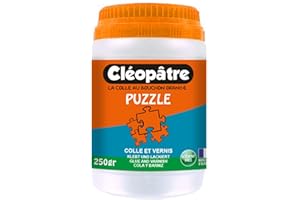 CLÉOPÂTRE CLEOPATRE – Cléo'Puzzle - Colle Vernis Puzzle en Pot - Transparent - 250g - Fabriqué en France