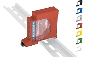 SHELLY HUTSCHIENENHALTER PW3D Shelly Plus/Gen3 Support de rail DIN simple DIN (35 mm) (rouge (prime))