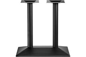 Edelstahlmarkenshop Tischgestell SCHWARZ Modell „München“ in Single und in der Doppelt Variante zur Auswahl (Doppelt)