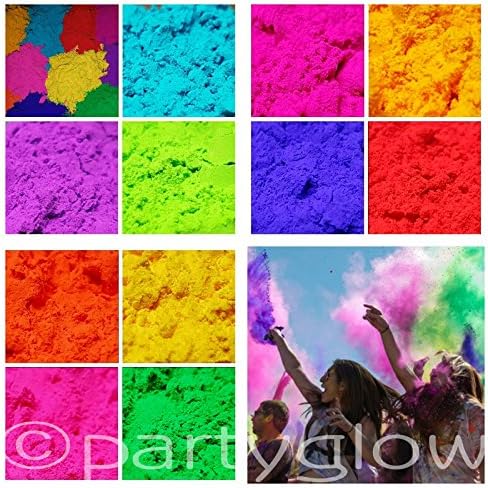 48 x 100g Holi Powder Festival Powder Throwing Powders Paint Parties 12 Bright Colours.