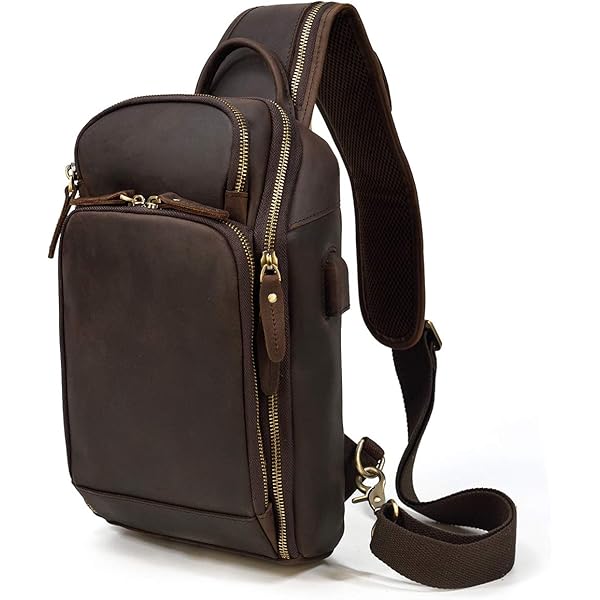 Borsttas Casual Outdoor Reizen USB-oplaadpoort Sling Bag Leren crossbodytas Messenger Bags kopen vanaf een prijs van 7.4
