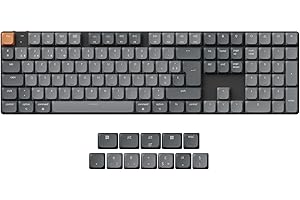 Keychron K5 Max 100% Clavier Mécanique sans Fil Personnalisé Ultra Fin, 1000 Hz 2.4GHz Bluetooth Cable Connection QMK/Via Programmable, Hot-Swap Gateron Rouge Switch pour Mac/Windows/Linux, FR-ISO