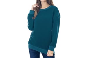 Smallshow Fleece Nursing Sweatshirt Long Sleeve Breastfeeding Pullover Tops