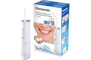 Panasonic EW-DJ40 Rechargeable Compact Dental Oral Irrigator with 2 Water Jet Modes, UK 2 Pin Plug, Travel