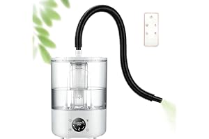 Luftfuktare för reptiler, stor tank på 4 l, med fjärrkontroll, 2 m slang och ultratyst atomizer med torrgångsskydd för amfibi