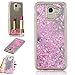 Produktbild Everainy Samsung Galaxy J6 2018 Hülle Silikon Transparent Spiegel 3D Flüssigkeit Glitzer Wasser Durchsichtig Stoßstange Gummi Cover Galaxy J6 2018 Stoßfest Hüllen Handyhülle Schutzhülle (Rosa)