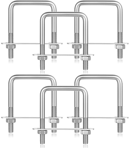 304 Bulloni a U quadrati in acciaio inox, Bulloni a U quadrati in acciaio inossidabile 304 da 1/2 pezzi con dadi, morsetto for bulloni con cinghie for telaio(M6x20x50 304 Bulloni a U quadrati in acciaio inox, Bulloni a U quadrati in acciaio inossidabile 304 da 1/2 pezzi con dadi, morsetto for bulloni con cinghie for telaio(M6x20x50