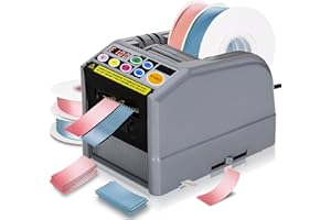 BSTGEKELY Automatic Tape Dispenser,Upgrade Ribbon Cutting Machine with Manual&Auto,Electric Tape Cutting Machine Packing Tape Dispenser Cutting 6-60mm Width 999mm Max Length for Office Warehouse Retail Store