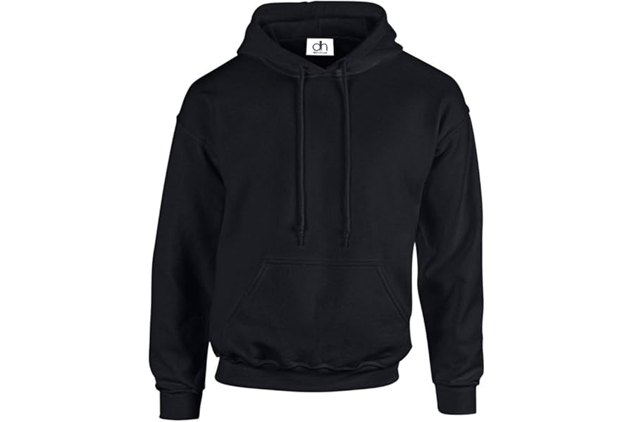 D&H CLOTHING UK Premium Adult Unisex Premium XS-6XL Pullover Heavy Blended Hooded Fleece Jumper Work Wear Sweatshirt Hoodies Top Plain BNW Unisex