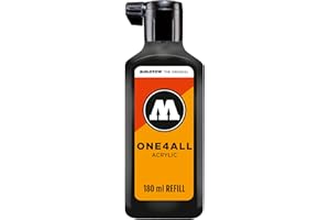 Molotow ONE4ALL Refill Acrylique Couleur 180 Signal Noir 180 ml Encre de recharge pour marqueur permanent