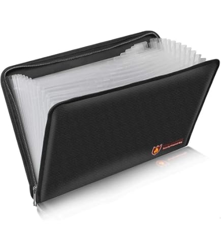 2 Pièces Pochette Anti-Feu Ignifuge Étanche - Protection Documents Passeports Argent - 38x24cm + 20x12cm