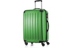 HAUPTSTADTKOFFER - ALEX - Valigia rigida, Trolley espandibile, Bagaglio con 4 ruote doppie, TSA, 65 cm, 74 litri, Verde