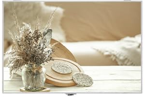 LEKE GO Tapa Contador Luz o Cuadro Eléctrico de Madera Decorativa Jarron Flor Seca de 46x6x32 cm, Cubre Contador para Entrada Pasillo Original (Jarron Flor Seca)