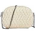 Miss Lulu Women Cross Body Bag Shoulder Bag Satchel Handbags Messenger Bag, Synthetic Leather, Wave Texture, Tassel Decoration, Classic