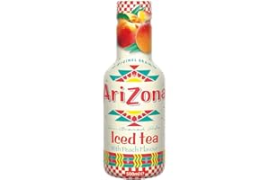 AriZona - Thé Noir Goût Pêche - Boisson 100% Plaisir - Emballage Design - 1 Bouteille PET 500 ml
