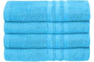 A & B TRADERS Pack of 2 or 4 Big Large Jumbo Bath Sheets Towels Soft Cotton Prime Egyptian Bale Sets (Sky Blue, 2)