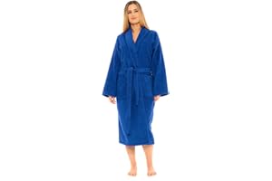CICK Towelling Bath Robe Premium Quality Bathrobes for Women Highly Absorbent 100% Cotton Shawl Design Perfect for Men & Women in Loungewear and Gifts
