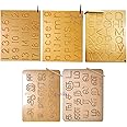 JOYLAND Cursive Capital Small Numbers Tamil Vowel & Consonant Writing Practice Wooden Tracing Boards Educational Toys for Kids with Dummy Pencil Letter Educational Slate Baby- (Tami Set-5)
