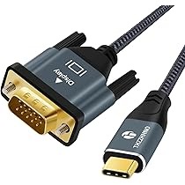 Thzzhnno DisplayPort Zu VGA Adapterkabel 1m - Für Monitor, Beamer, PC & Laptop - 1080p Full HD