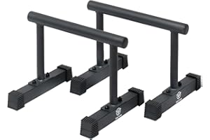 Eric Flag Paralelas Calistenia - Barras Paralelas para Gimnasio en Casa y Fitness, Soporté para Flexiones en Acero, Antideslizante - Gran Estabilidad para Ejercicios en Casa, Handstand, Calisthenics