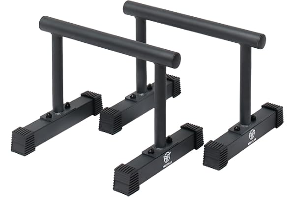 Eric Flag Parallettes Calisthenics | Barres Parallèles en Acier Ultra Stables pour Street Workout & Gymnastique | Prise Confortable, Supporte 250 kg | Parallettes pour Musculation au Poids du Corps
