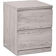 Julian Bowen Jupiter 2 Drawer Bedside, Grey Oak