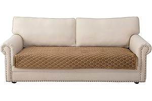 Eismodra Housse de Canapé,Housse Canapé 3 Places avec Accoudoirs,Couverture Canapé d'angle en L Antidérapant en Velours Lavable pour Chien Chat Enfant,Café 90x160 cm (Seulement 1 Pièce)