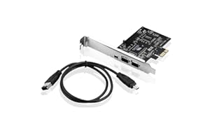 S SIENOC Desktop PCI-E Expresskarte Express Card FireWire PCI Express Schnittstellenkarte 1394a IEEE1394 Controller Erweiterungskarte mit 4 zu 6-Pin Kabel