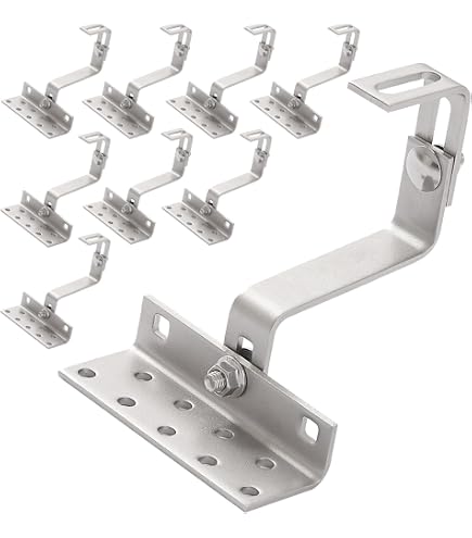 Attache Panneau Solaire Melko Crochet Toit Solaire Acier Inox A2 - 5 Mm - 3 Positions Réglables - Support Photovoltaïque Système Montage Solaire