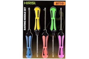 HIRISI TACKLE Lot de 5 aiguilles à appât pour pêche à la carpe - Pour percer l'appât ou serrer la ligne