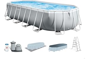 Intex 26798NP - Piscina desmontable ovalada intex prism frame 610x305x122 cm con depuradora