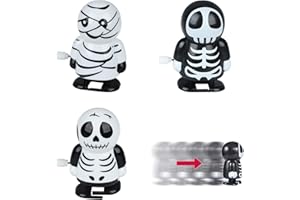 POPOYU 3Pcs Halloween Wind Up Toys,Halloween Novelty Toys for Kids,Small Clockwork Walking Toys.Halloween Crafts for Sweets Treat Bag Stuffers,Halloween Party Bag Fillers,HalloweenGames Gifts Prizes