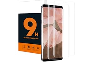 Carantee Verre Trempé pour Samsung Galaxy S9 Plus, Sensibilité tactile Protection Écran, Dureté 9H Anti Rayures, 0,33mm Sans Bulle, 2 Pièce HD 3D Entièrement transparent S9 Plus Vitre Protection