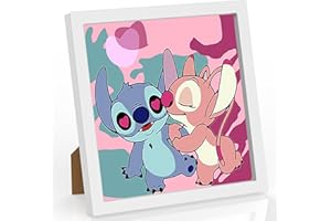 TOSTOG Diamond Painting pour Enfants avec Cadres,Dessin Animé Arts CréAtifs Peinture Diamant Broderie Diamant Kit 5D DIY Cristal Débutant Art Set pour Décoration Murale Maison 18x18cm