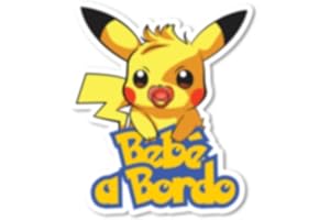 FFRAME Pegatina coche bebe a bordo chu 13x18cm vinilo facil de pegar, bebe a bordo, pegatina coche, camion, autocaravana