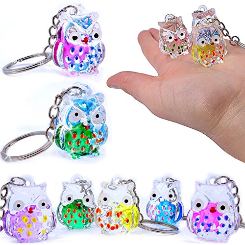 German Trendseller® – 12 x Zauberhafte Schmuck – Eulen – Anhänger ┃ Mitgebsel ┃ Kindergeburtstag ┃ Glücks – Eulen ┃ 12 Stück - 7