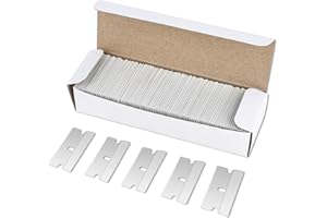 DMJJSD Ersatzklingen Ceranfeldschaber 100Stück, Razor Blades Metall Schaber Klingen, Ceranfeldschaber Klingen, Doppelseitige Schaberklingen Herdkratzer Ersatzklingen für Glasschaber Kochfeld Schaber